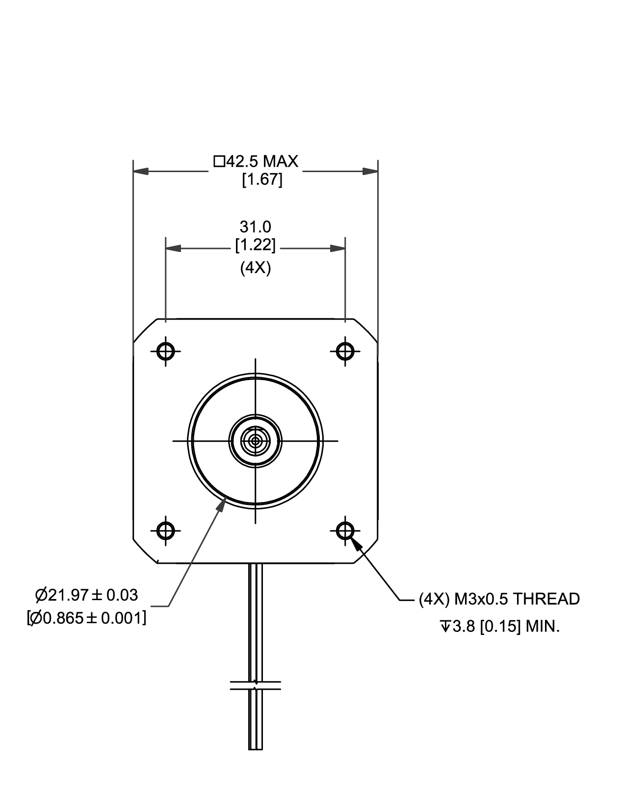 WO-4118L-07S | 4118 Series | Hybrid Stepper Motor